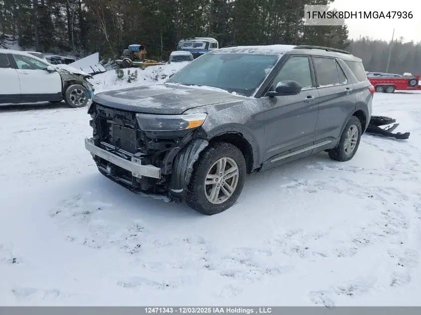 1FMSK8DH1MGA47936 2021 Ford Explorer Xlt
