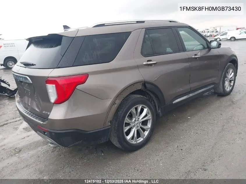 1FMSK8FH0MGB73430 2021 Ford Explorer Limited