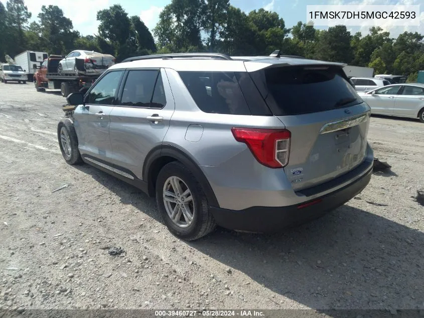 1FMSK7DH5MGC42593 2021 Ford Explorer Xlt