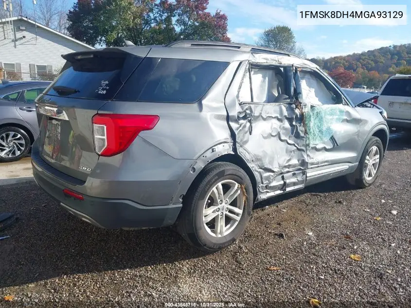 1FMSK8DH4MGA93129 2021 Ford Explorer Xlt