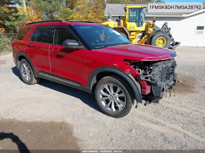 1FMSK8DH7MGA28792 2021 Ford Explorer Xlt