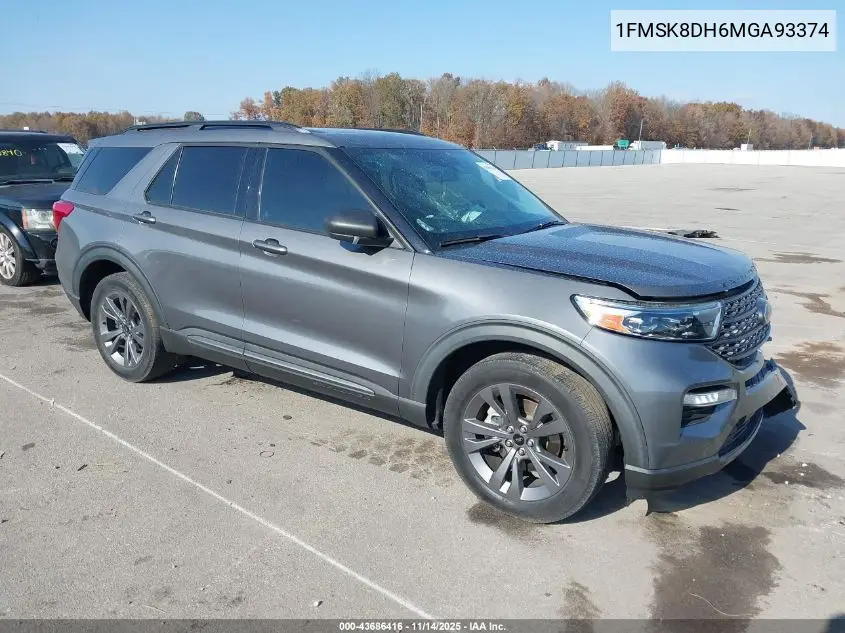 1FMSK8DH6MGA93374 2021 Ford Explorer Xlt