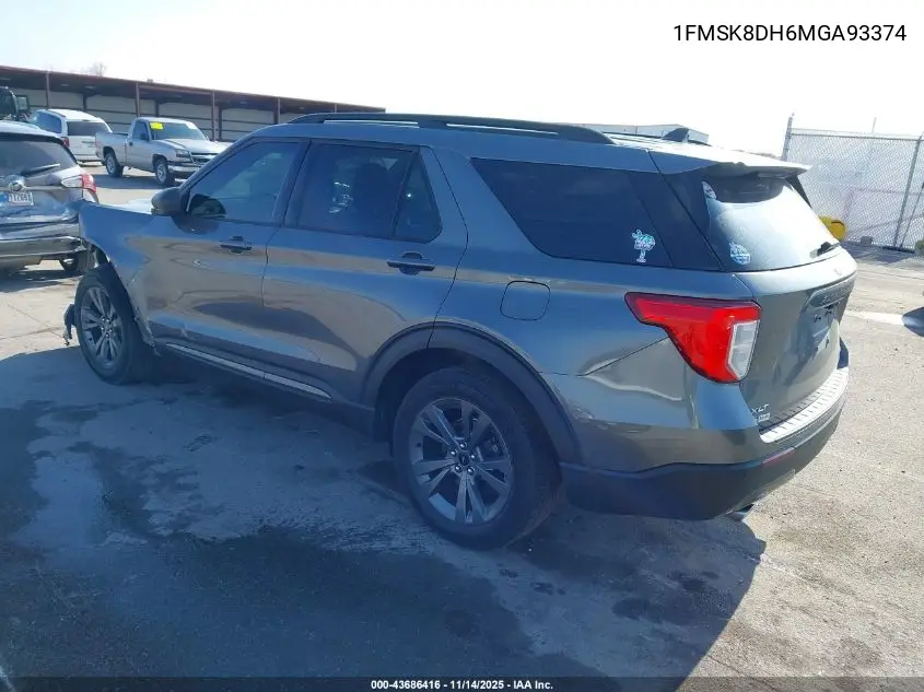 1FMSK8DH6MGA93374 2021 Ford Explorer Xlt