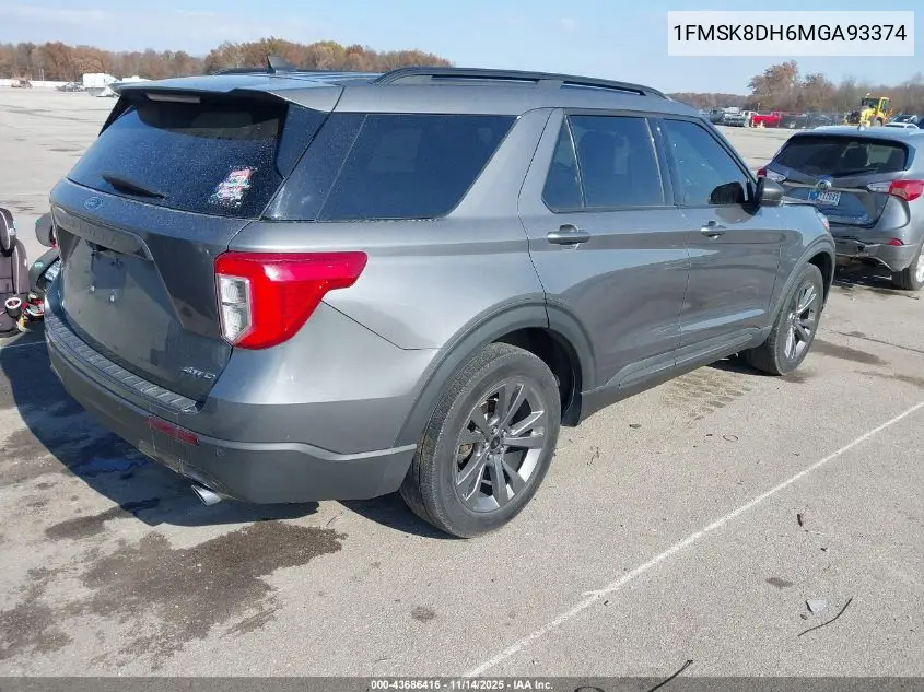 1FMSK8DH6MGA93374 2021 Ford Explorer Xlt