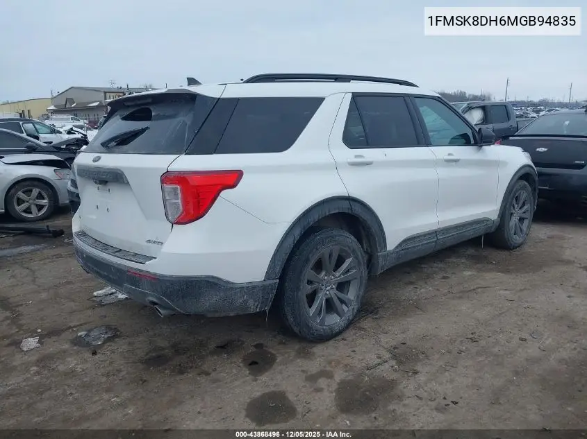 1FMSK8DH6MGB94835 2021 Ford Explorer Xlt