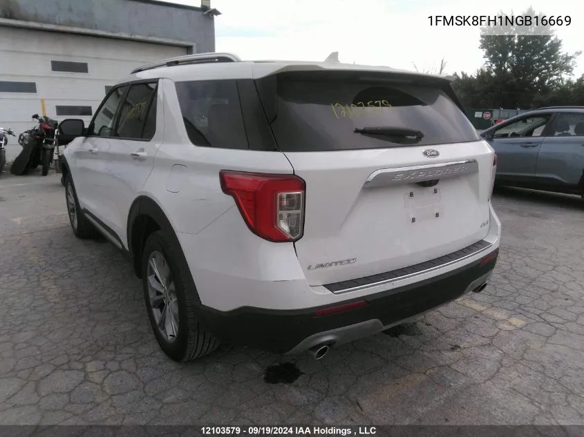 1FMSK8FH1NGB16669 2022 Ford Explorer Limited