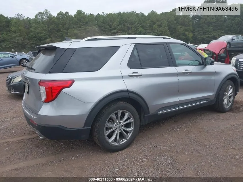 2022 Ford Explorer Limited VIN: 1FMSK7FH1NGA63496 Lot: 40271500