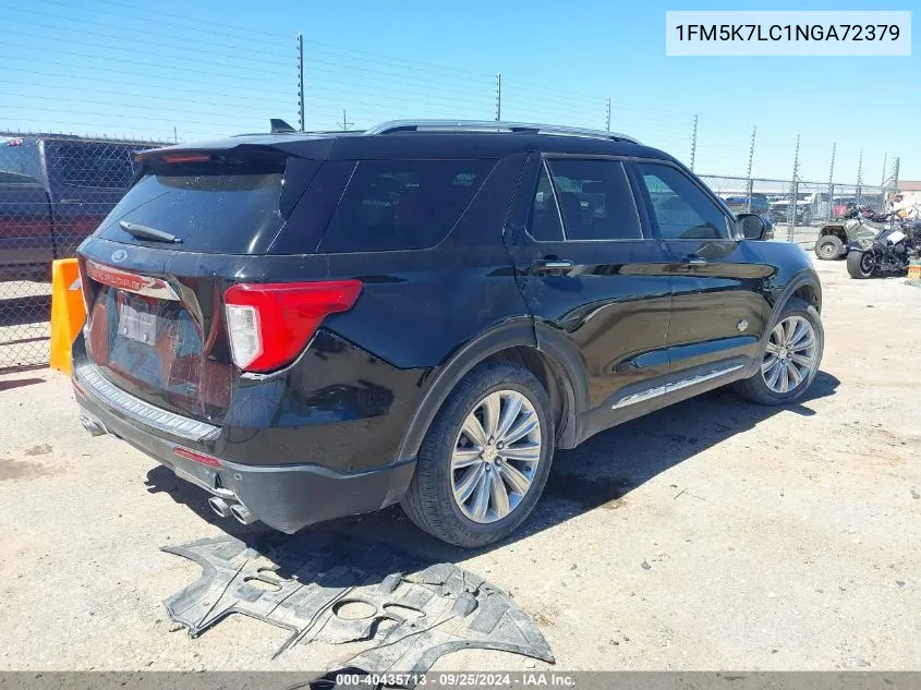 1FM5K7LC1NGA72379 2022 Ford Explorer King Ranch