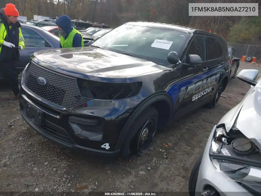 1FM5K8AB0NGA27210 2022 Ford Police Interceptor Utility
