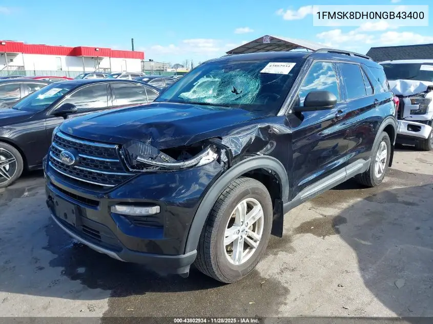 1FMSK8DH0NGB43400 2022 Ford Explorer Xlt