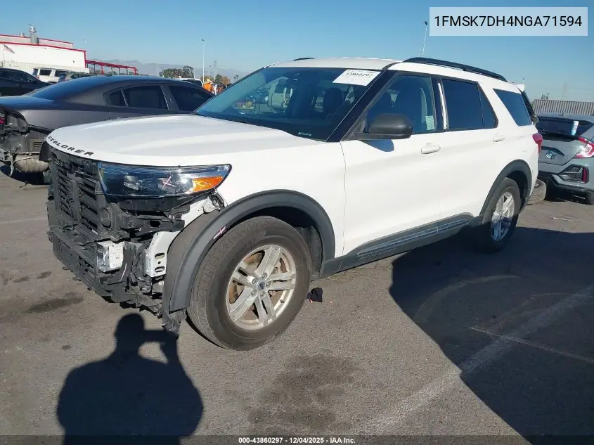 1FMSK7DH4NGA71594 2022 Ford Explorer Xlt