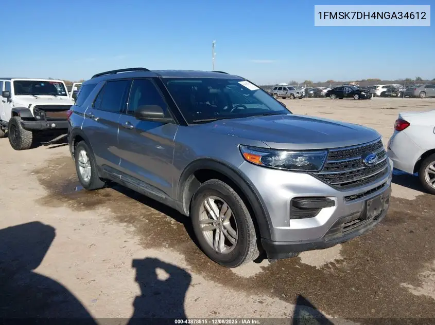 1FMSK7DH4NGA34612 2022 Ford Explorer Xlt