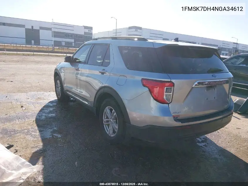 1FMSK7DH4NGA34612 2022 Ford Explorer Xlt