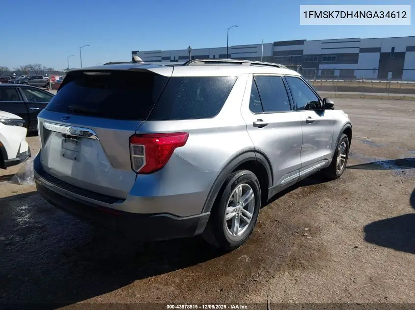 1FMSK7DH4NGA34612 2022 Ford Explorer Xlt