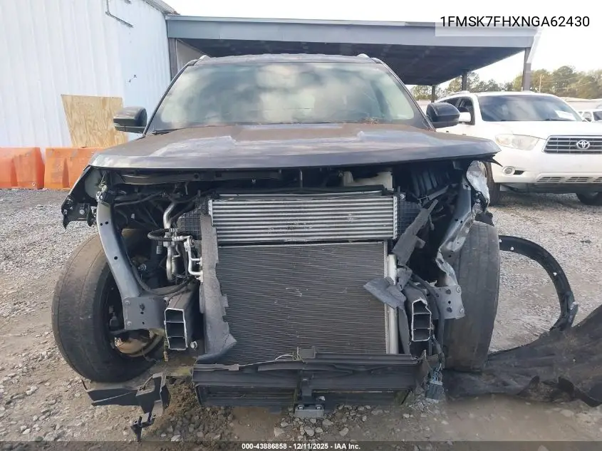 1FMSK7FHXNGA62430 2022 Ford Explorer Limited