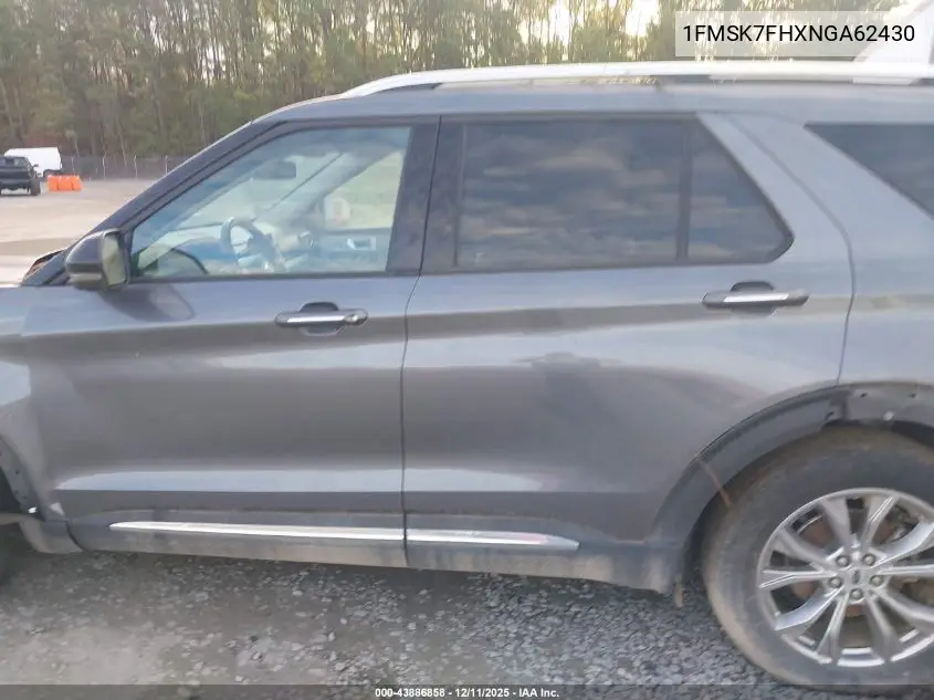 1FMSK7FHXNGA62430 2022 Ford Explorer Limited