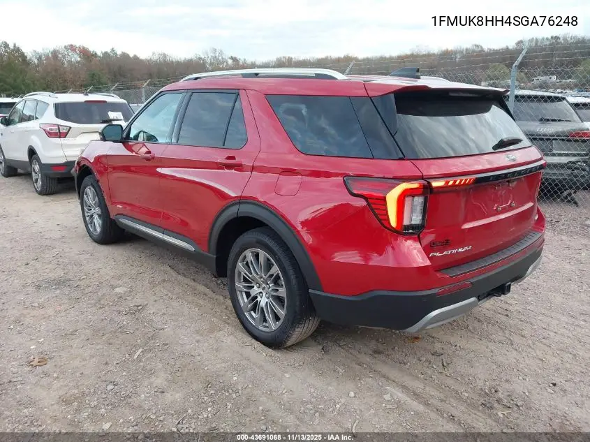 1FMUK8HH4SGA76248 2025 Ford Explorer Platinum