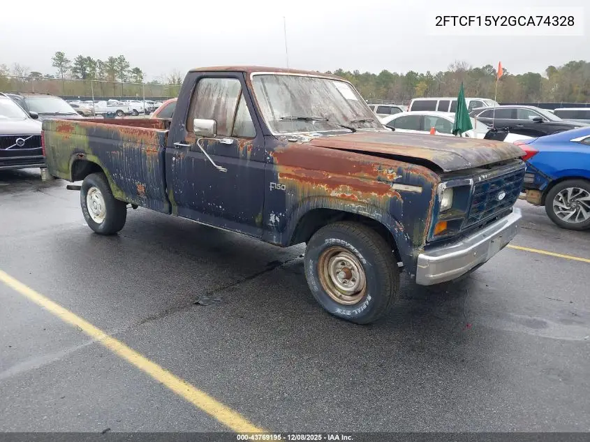 2FTCF15Y2GCA74328 1986 Ford F150