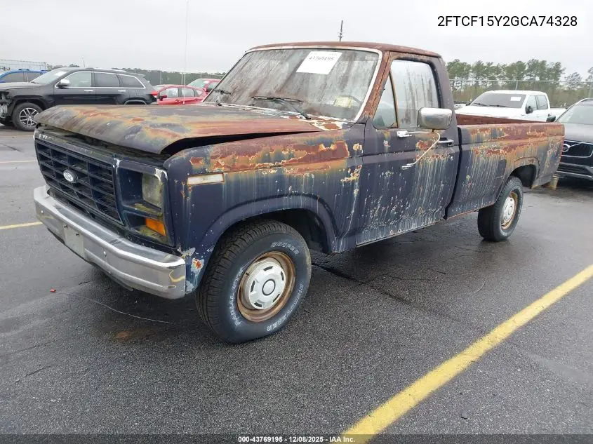 2FTCF15Y2GCA74328 1986 Ford F150