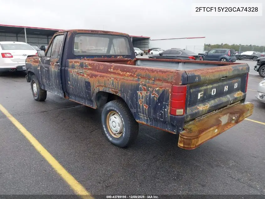 2FTCF15Y2GCA74328 1986 Ford F150