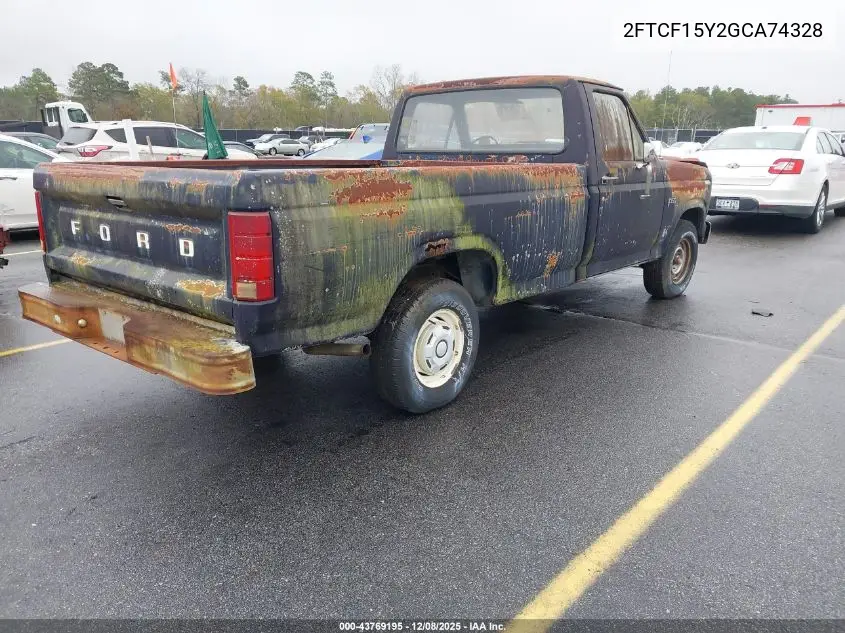 2FTCF15Y2GCA74328 1986 Ford F150
