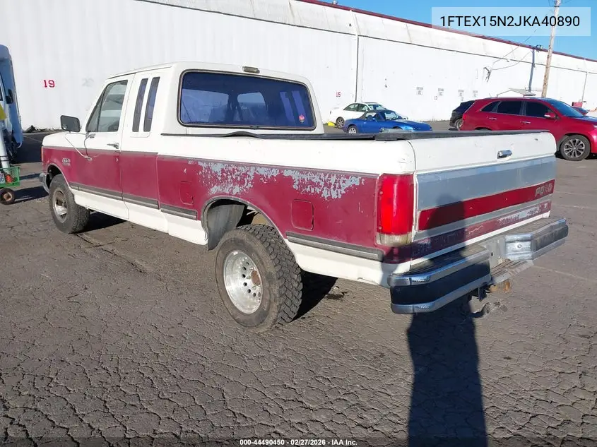 1988 Ford F150 VIN: 1FTEX15N2JKA40890 Lot: 44490450