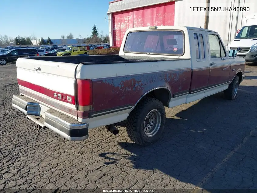 1988 Ford F150 VIN: 1FTEX15N2JKA40890 Lot: 44490450