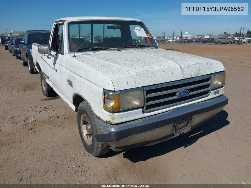 1990 Ford F150 VIN: 1FTDF15Y3LPA96562 Lot: 44560130