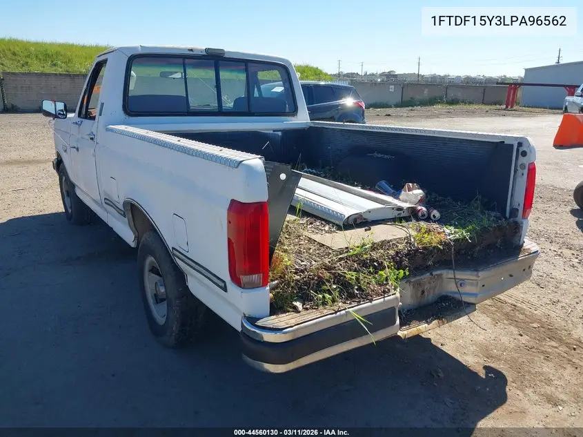 1990 Ford F150 VIN: 1FTDF15Y3LPA96562 Lot: 44560130