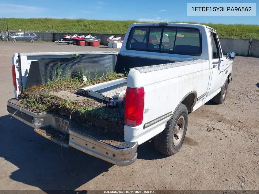 1990 Ford F150 VIN: 1FTDF15Y3LPA96562 Lot: 44560130