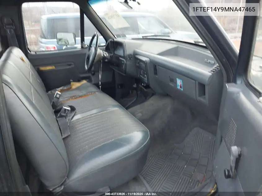 1FTEF14Y9MNA47465 1991 Ford F150