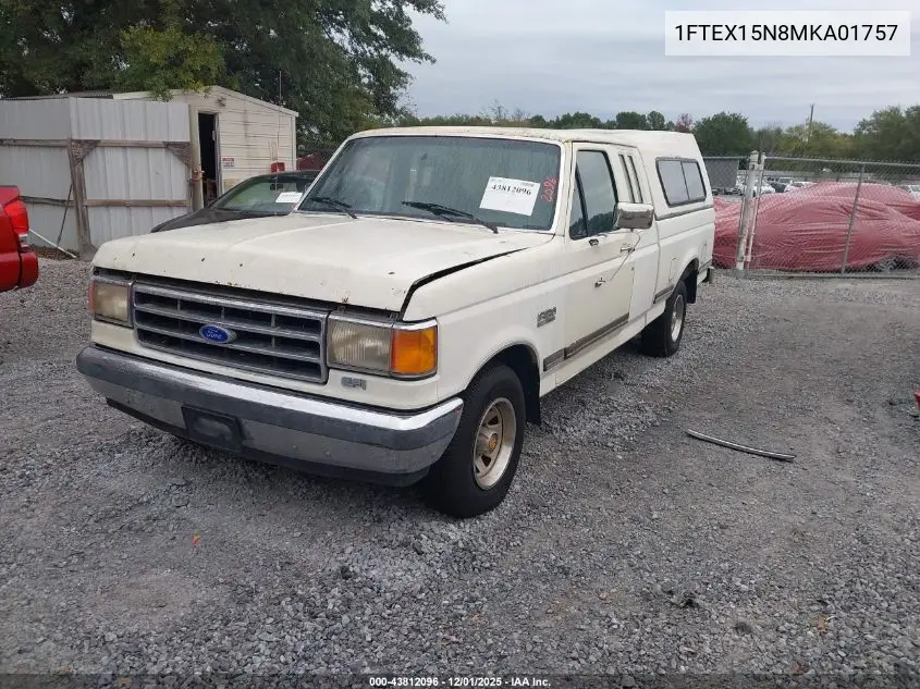 1FTEX15N8MKA01757 1991 Ford F150