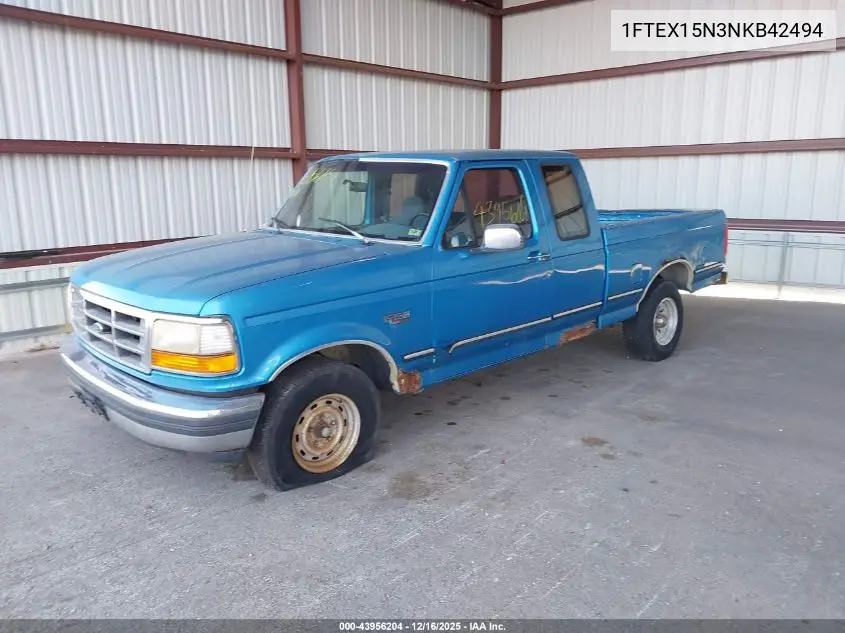 1FTEX15N3NKB42494 1992 Ford F150