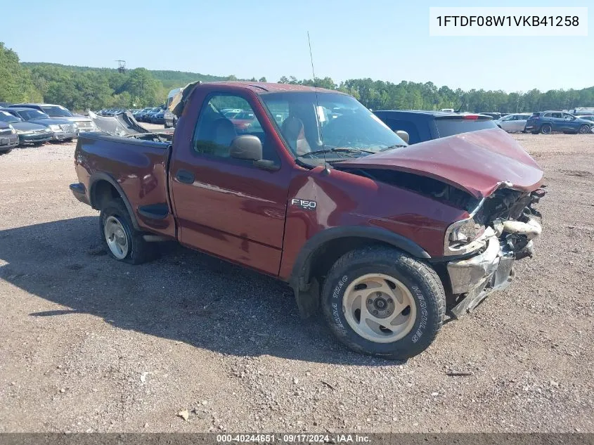 1997 Ford F-150 Lariat/Xl/Xlt VIN: 1FTDF08W1VKB41258 Lot: 40244651