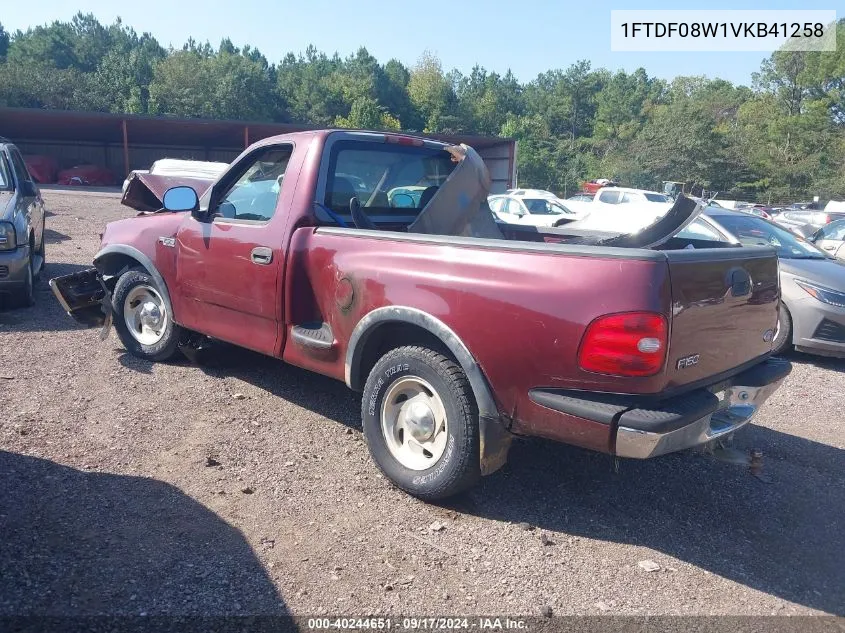 1997 Ford F-150 Lariat/Xl/Xlt VIN: 1FTDF08W1VKB41258 Lot: 40244651