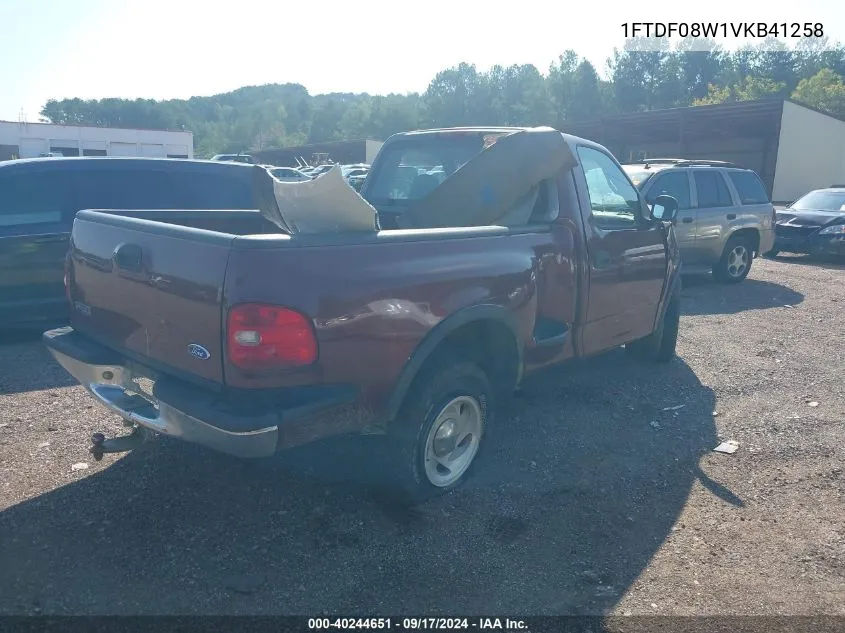 1997 Ford F-150 Lariat/Xl/Xlt VIN: 1FTDF08W1VKB41258 Lot: 40244651