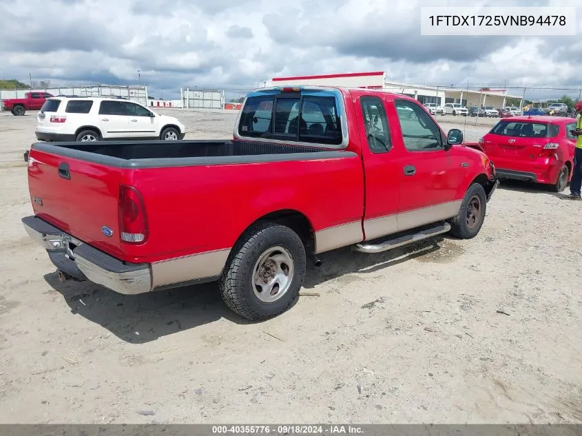 1997 Ford F-150 Standard/Xl/Xlt VIN: 1FTDX1725VNB94478 Lot: 40355776