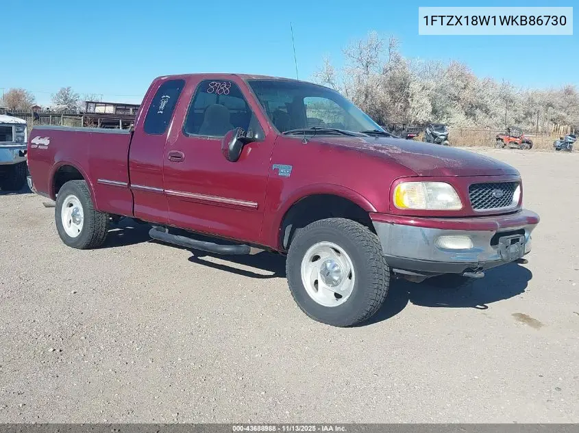 1FTZX18W1WKB86730 1998 Ford F-150 Lariat/Standard/Xl/Xlt