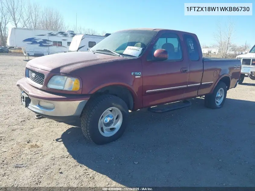 1FTZX18W1WKB86730 1998 Ford F-150 Lariat/Standard/Xl/Xlt