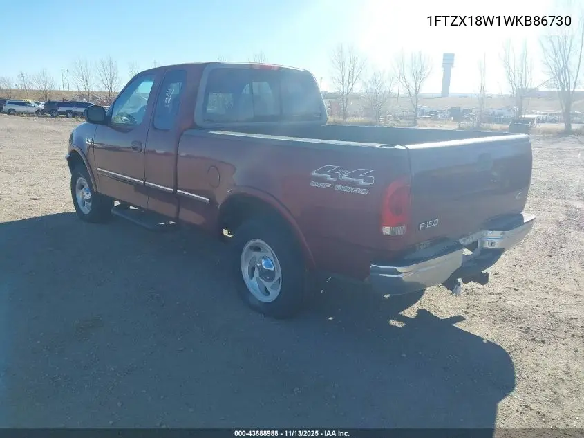 1FTZX18W1WKB86730 1998 Ford F-150 Lariat/Standard/Xl/Xlt
