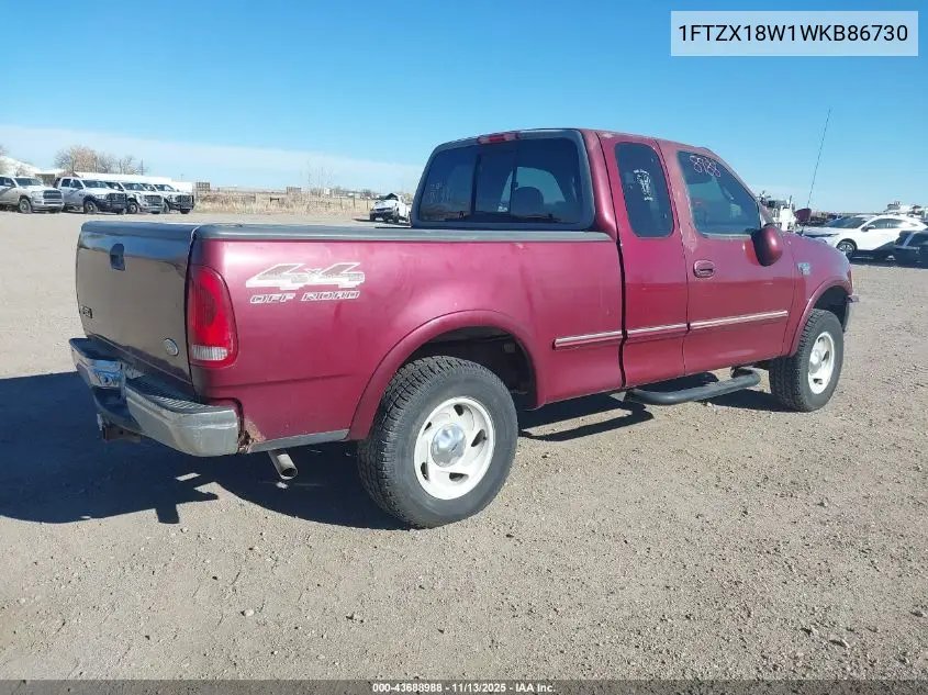 1FTZX18W1WKB86730 1998 Ford F-150 Lariat/Standard/Xl/Xlt