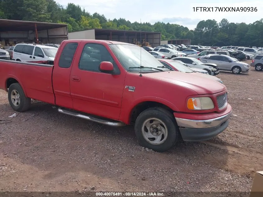 1999 Ford F-150 Lariat/Work Series/Xl/Xlt VIN: 1FTRX17WXXNA90936 Lot: 40075491