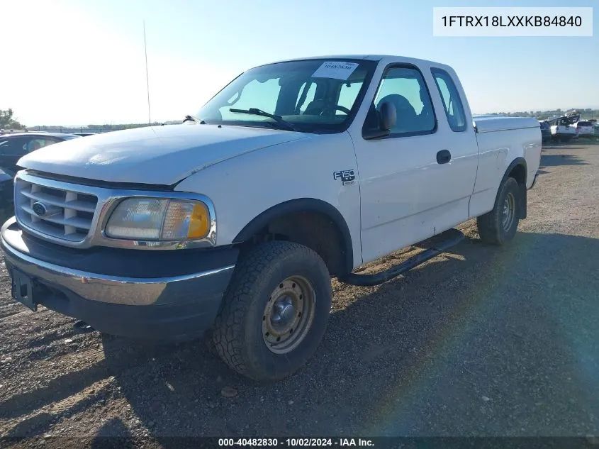 1FTRX18LXXKB84840 1999 Ford F-150 Lariat/Xl/Xlt