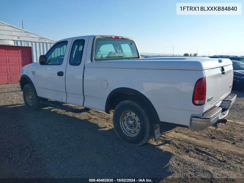 1FTRX18LXXKB84840 1999 Ford F-150 Lariat/Xl/Xlt