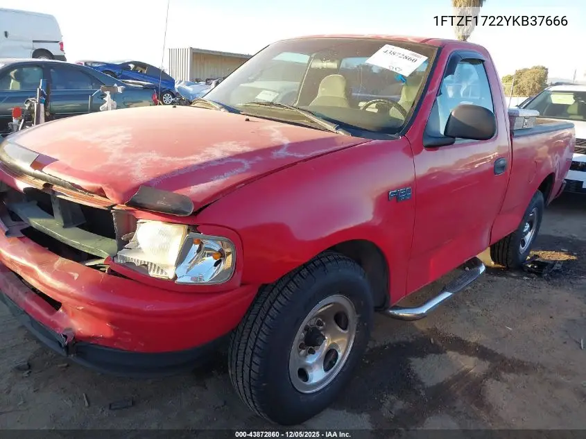 1FTZF1722YKB37666 2000 Ford F-150 Work Series/Xl/Xlt