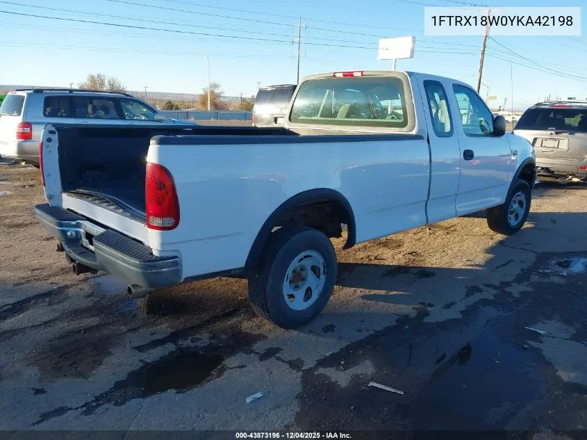 1FTRX18W0YKA42198 2000 Ford F-150 Lariat/Work Series/Xl/Xlt