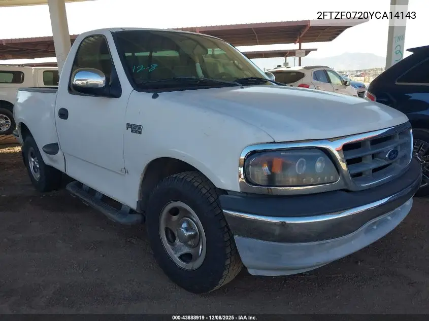 2FTZF0720YCA14143 2000 Ford F-150 Xl/Xlt
