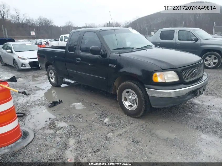 1FTZX1720YKA49814 2000 Ford F-150 Work Series/Xl/Xlt