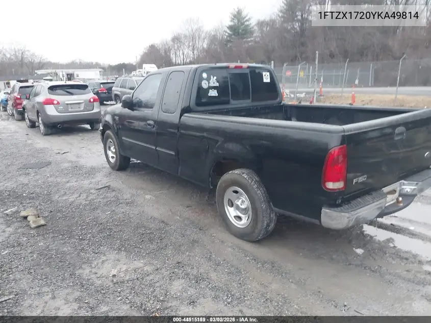1FTZX1720YKA49814 2000 Ford F-150 Work Series/Xl/Xlt