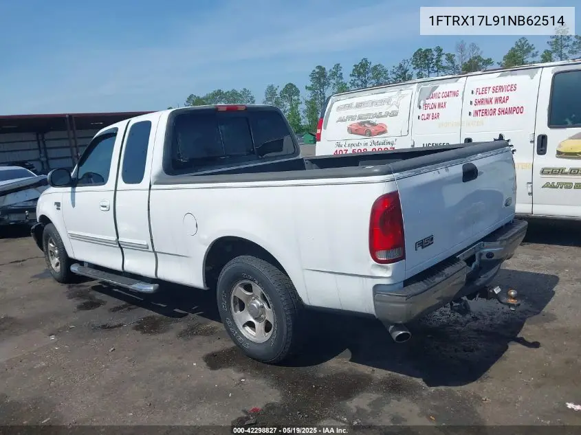 1FTRX17L91NB62514 2001 Ford F-150 Lariat/Xl/Xlt